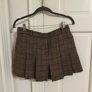 Mango Pleated Mini Skirt